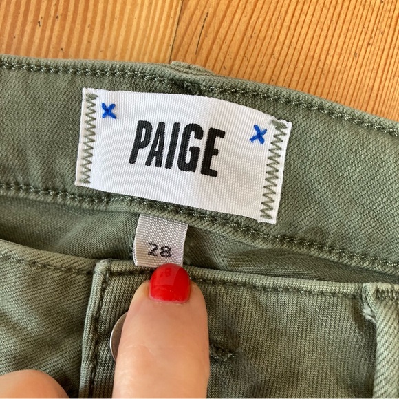 Paige Jolie Skinny Cargo Pants in Vintage Ivy Green size 28 - Picture 9 of 10